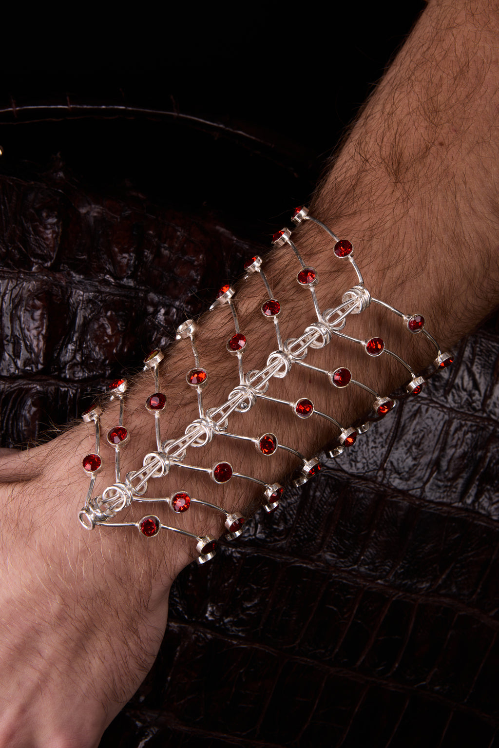 Bracelet Diya éclats rouge