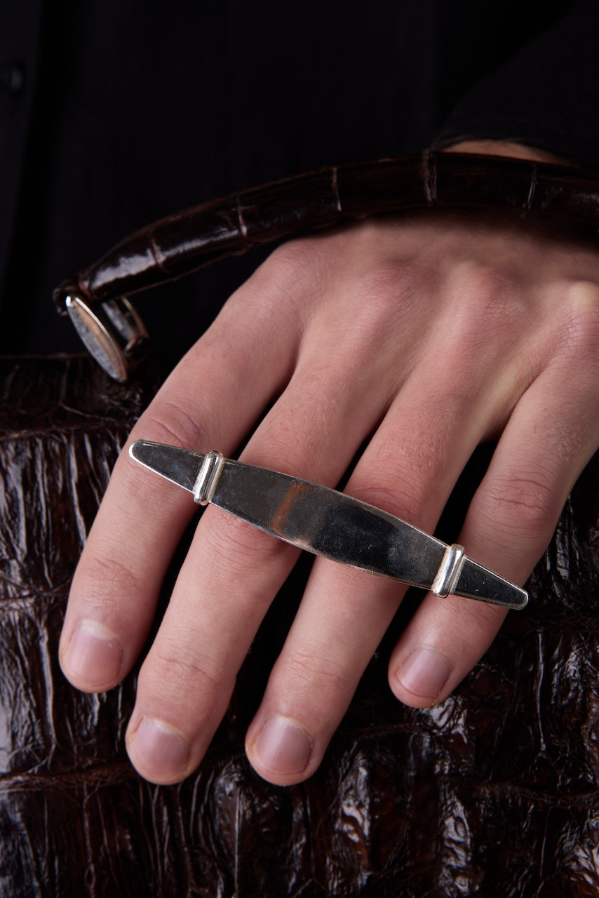 Bague deux doigts Jaam en argent